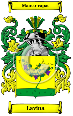 Lavina Family Crest/Coat of Arms