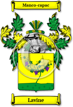 Lavine Family Crest Download (jpg) Legacy Series - 150 DPI