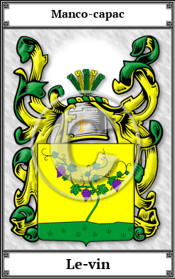 Le-vin Family Crest Download (JPG) Book Plated - 600 DPI