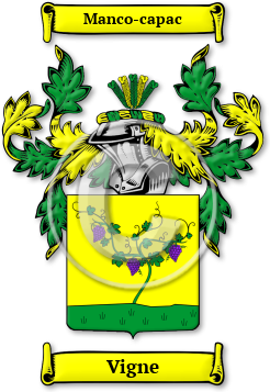Vigne Family Crest Download (jpg) Legacy Series - 150 DPI