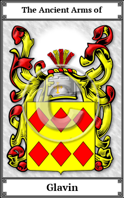 Glavin Family Crest Download (JPG)  Book Plated - 150 DPI