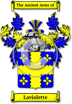 Laviolette Family Crest Download (jpg) Legacy Series - 150 DPI