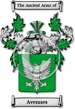 Avennes Family Crest Download (jpg) Legacy Series - 150 DPI