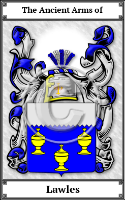 Lawles Family Crest Download (JPG)  Book Plated - 150 DPI