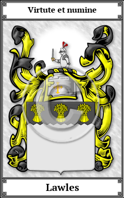 Lawles Family Crest Download (JPG) Book Plated - 600 DPI