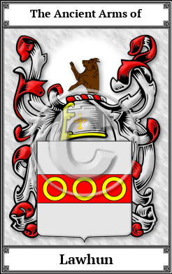 Lawhun Family Crest Download (JPG)  Book Plated - 150 DPI