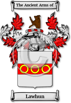 Lawhun Family Crest Download (jpg) Legacy Series - 150 DPI