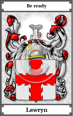 Lawryn Family Crest Download (JPG) Book Plated - 600 DPI