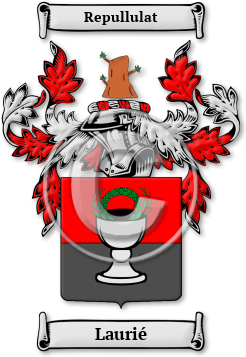 Laurié Family Crest Download (jpg) Legacy Series - 150 DPI