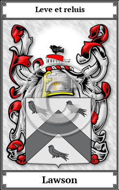 Lawson Family Crest Download (JPG)  Book Plated - 150 DPI