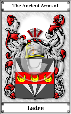 Ladee Family Crest Download (JPG)  Book Plated - 150 DPI