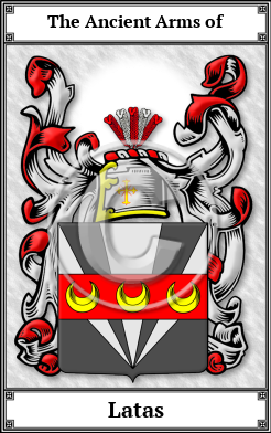 Latas Family Crest Download (JPG)  Book Plated - 150 DPI