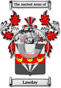 Lawday Family Crest Download (jpg) Legacy Series - 150 DPI
