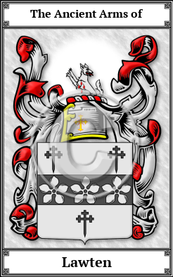 Lawten Family Crest Download (JPG)  Book Plated - 150 DPI