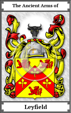 Leyfield Family Crest Download (JPG)  Book Plated - 150 DPI