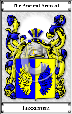 Lazzeroni Family Crest Download (JPG)  Book Plated - 150 DPI