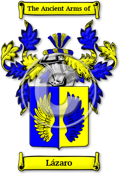 Lázaro Family Crest Download (JPG) Legacy Series - 600 DPI