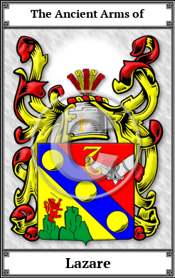 Lazare Family Crest Download (JPG) Book Plated - 600 DPI