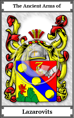 Lazarovits Family Crest Download (JPG)  Book Plated - 150 DPI