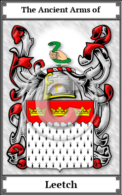 Leetch Family Crest Download (JPG)  Book Plated - 150 DPI