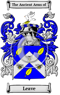 Leave Family Crest Download (JPG) Heritage Series - 600 DPI