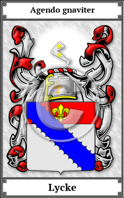 Lycke Family Crest Download (JPG)  Book Plated - 150 DPI