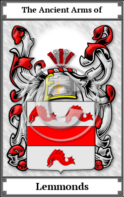 Lemmonds Family Crest Download (JPG)  Book Plated - 150 DPI