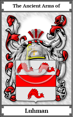 Luhman Family Crest Download (JPG)  Book Plated - 150 DPI