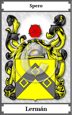 Lermán Family Crest Download (JPG) Book Plated - 600 DPI