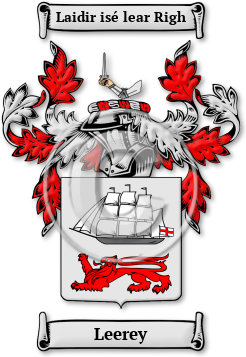 Leerey Family Crest Download (jpg) Legacy Series - 150 DPI
