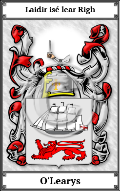 O'Learys Family Crest Download (JPG)  Book Plated - 150 DPI