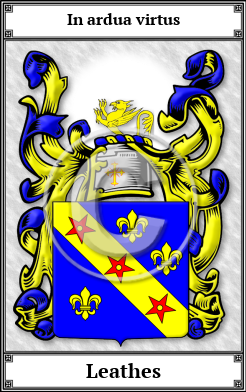 Leathes Family Crest Download (JPG)  Book Plated - 150 DPI