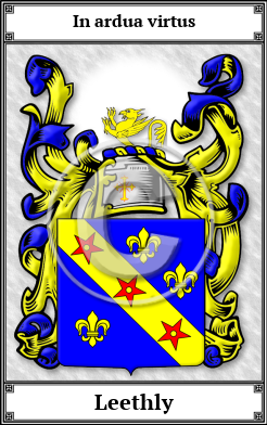 Leethly Family Crest Download (JPG)  Book Plated - 150 DPI