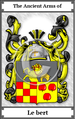 Le bert Family Crest Download (JPG) Book Plated - 150 DPI