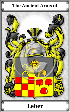Leber Family Crest Download (JPG) Book Plated - 600 DPI