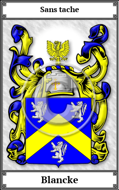 Blancke Family Crest Download (JPG)  Book Plated - 150 DPI