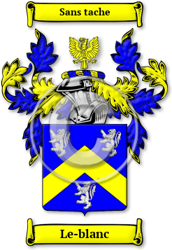 Le-blanc Family Crest Download (jpg) Legacy Series - 150 DPI