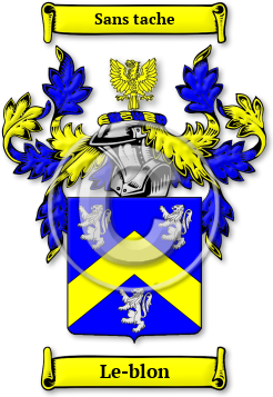 Le-blon Family Crest Download (jpg) Legacy Series - 150 DPI