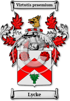 Lycke Family Crest Download (jpg) Legacy Series - 150 DPI