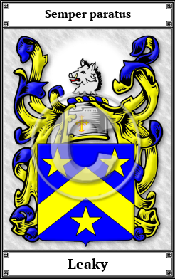 Leaky Family Crest Download (JPG) Book Plated - 600 DPI