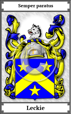 Leckie Family Crest Download (JPG)  Book Plated - 150 DPI