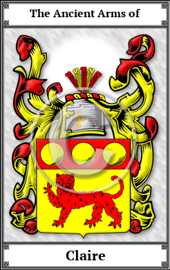 Claire Family Crest Download (JPG) Book Plated - 600 DPI