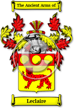 Leclaire Family Crest Download (jpg) Legacy Series - 150 DPI