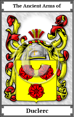 Duclerc Family Crest Download (JPG)  Book Plated - 150 DPI