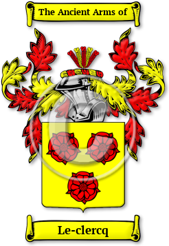 Le-clercq Family Crest Download (jpg) Legacy Series - 150 DPI
