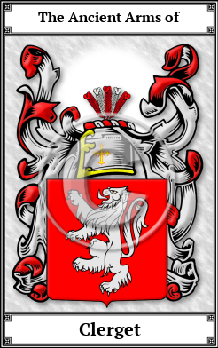 Clerget Family Crest Download (JPG)  Book Plated - 150 DPI