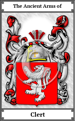 Clert Family Crest Download (JPG)  Book Plated - 150 DPI