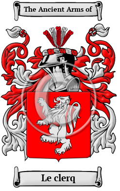 Le clerq Family Crest/Coat of Arms