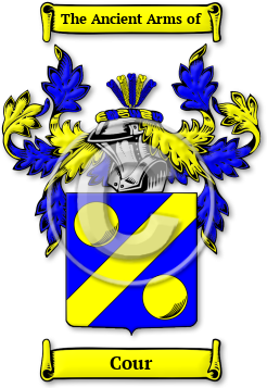 Cour Family Crest Download (jpg) Legacy Series - 150 DPI