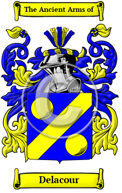 Delacour Family Crest Download (JPG) Heritage Series - 600 DPI